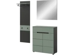Inn.Furn Garderoben-Set 3-teilig in Salbei und Grau 140 cm Cooper