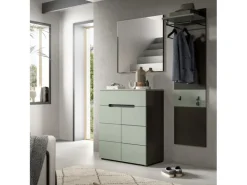 Inn.Furn Garderoben-Set 3-teilig in Salbei und Grau 140 cm Cooper