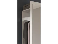 Inn.Furn Kompaktgarderobe in Weiß und Eiche 45 x 190 cm Pallas