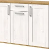 Inn.Furn Sideboard Weiß Lärche Eiche Artisan 137 cm Landhaus-Stil Mirano