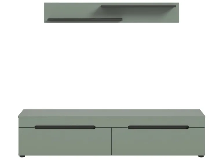 Inn.Furn TV-Lowboard und Wandboard in Salbei und Grau 170 cm Cooper