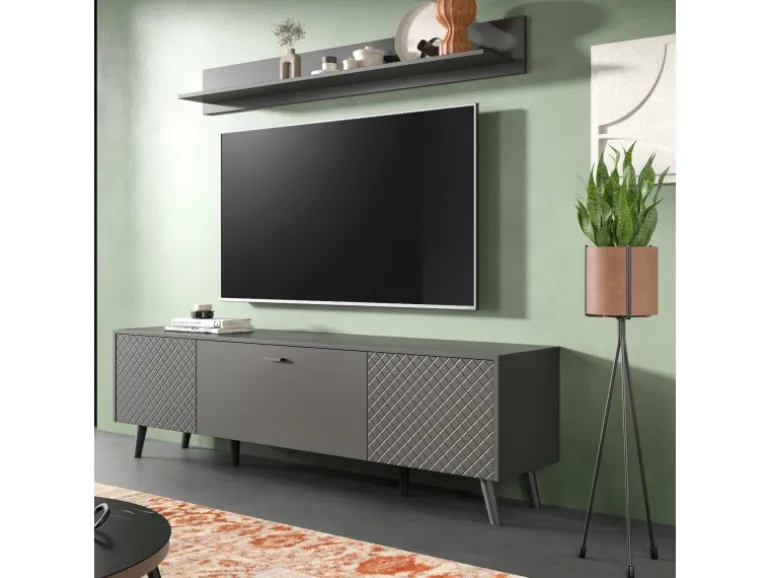 Inn.Furn Wandboard in Grau Matt 160 cm Madea