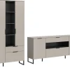 Inn.Furn Wohnwand in Kaschmir und Schwarz 290 cm Morena