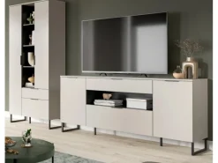 Inn.Furn Wohnwand in Kaschmir und Schwarz 290 cm Morena