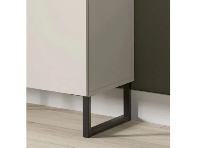 Inn.Furn Wohnwand in Kaschmir und Schwarz 290 cm mit Soft-Close Morena