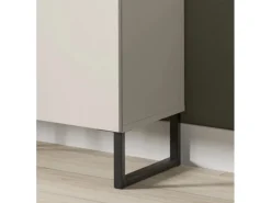 Inn.Furn Wohnwand in Kaschmir und Schwarz 245 cm mit Soft-Close Morena