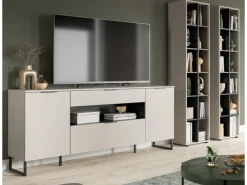Inn.Furn Wohnwand in Kaschmir und Schwarz 305 cm Morena