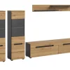 Inn.Furn Wohnwand in Eiche und Grau 272 cm Cooper