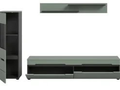 Inn.Furn Wohnwand in Salbei und Grau 221 cm Cooper