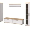 Inn.Furn Wohnwand in Weiß Lärche Landhaus 4-teilig 316 cm Mirano