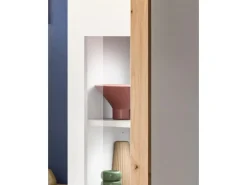 Inn.Furn Wohnwand 3-teilig in Weiß und Eiche 270 cm Siena