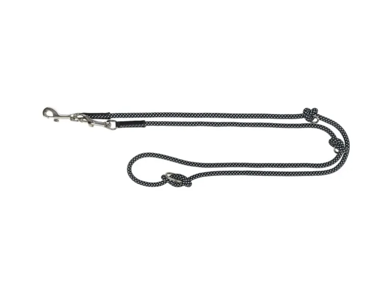 Jollypaw Hundeleine V-Leine geflochten reflektierend 200 cm x Ø 11 mm Schwarz