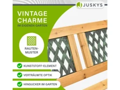 Juskys 2 Sitzer Gartenbank Sanremo aus Lackiertem Holz und Gusseisen