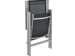 Juskys Aluminium Gartengarnitur Milano 9 Teilig mit Tisch und 8 Stühlen Silbergrau