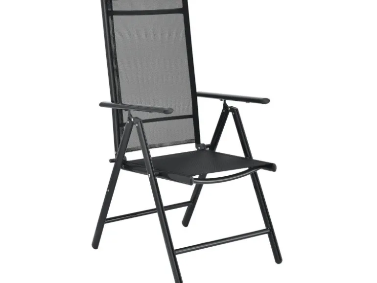 Juskys Aluminium Gartengarnitur Milano 5 Teilig mit Tisch und 4 Stühlen Dunkelgrau