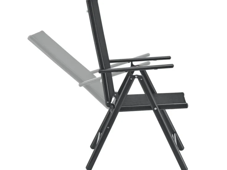 Juskys Aluminium Gartengarnitur Milano 5 Teilig mit Tisch und 4 Stühlen Dunkelgrau