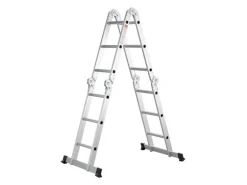 Juskys Aluminium Multifunktionsleiter 3,6m Tragfähigkeit bis 150 kg