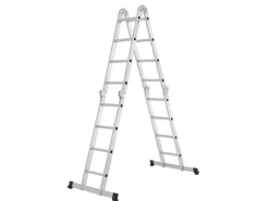 Juskys Aluminium Multifunktionsleiter 4,7m Tragfähigkeit bis 150 kg