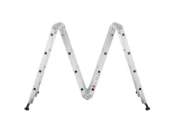 Juskys Aluminium Multifunktionsleiter 4,7m Tragfähigkeit bis 150 kg