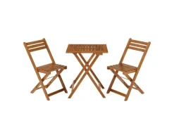 Juskys Balkonmöbel Set Bala mit Tisch und 2 Stühlen