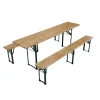 Juskys Bierzeltgarnitur Passau 3 teilig klappbar mit lackiertem Tannenholz 220 cm