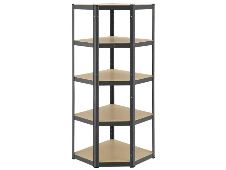 Juskys Eckregal Lagerregal Corner Basic 180 x 70 x 40 cm in Grau