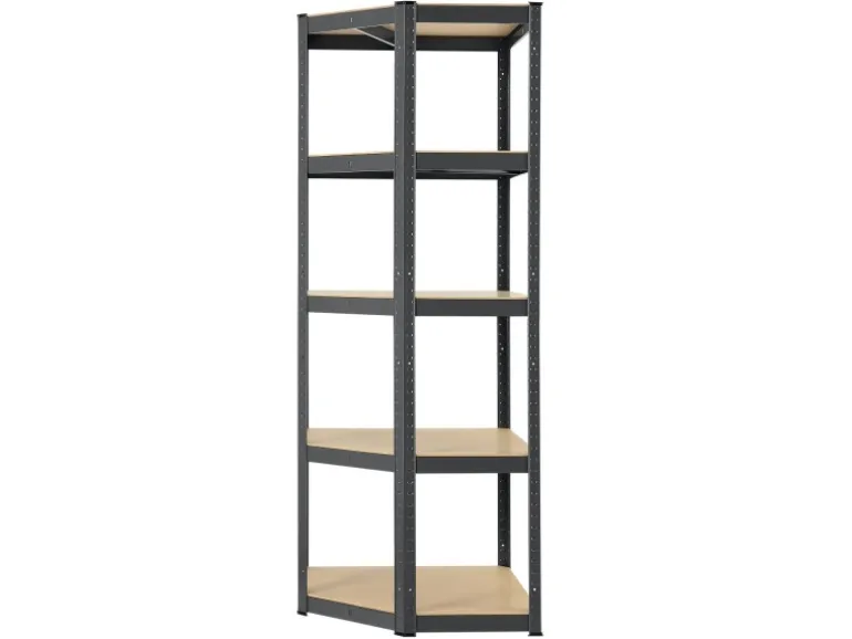 Juskys Eckregal Lagerregal Corner Basic 180 x 70 x 40 cm in Grau
