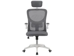 Juskys Ergonomischer Bürostuhl Baltimore Weiß Grau