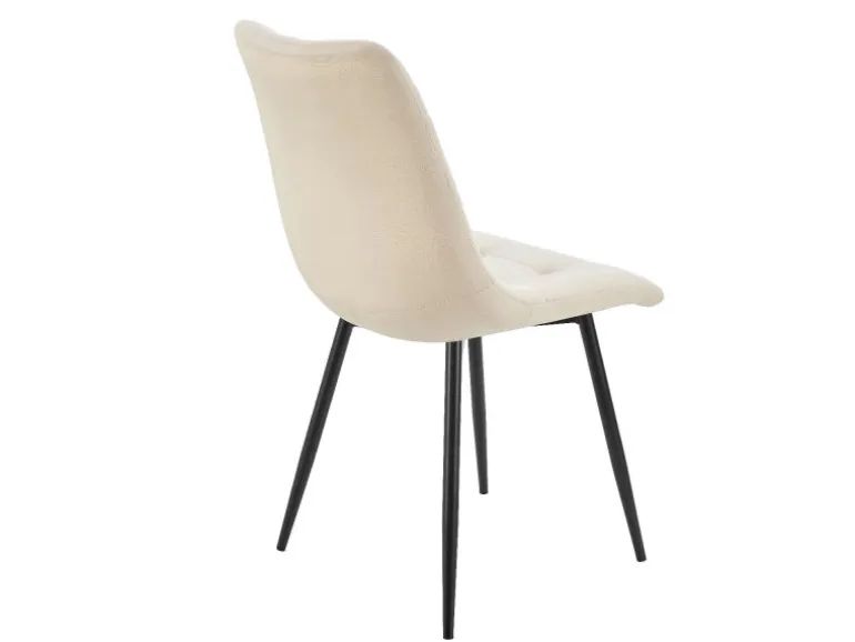 Juskys Esszimmerstuhl Blanca 6er Set mit Samt Beige