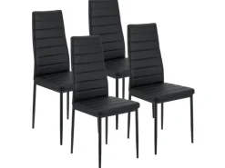 Juskys Esszimmerstuhl Loja 4er Set Schwarz