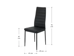 Juskys Esszimmerstuhl Loja 4er Set Schwarz