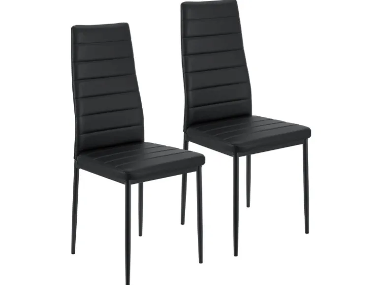 Juskys Esszimmerstuhl Loja 2er Set Schwarz