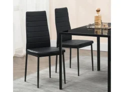 Juskys Esszimmerstuhl Loja 2er Set Schwarz