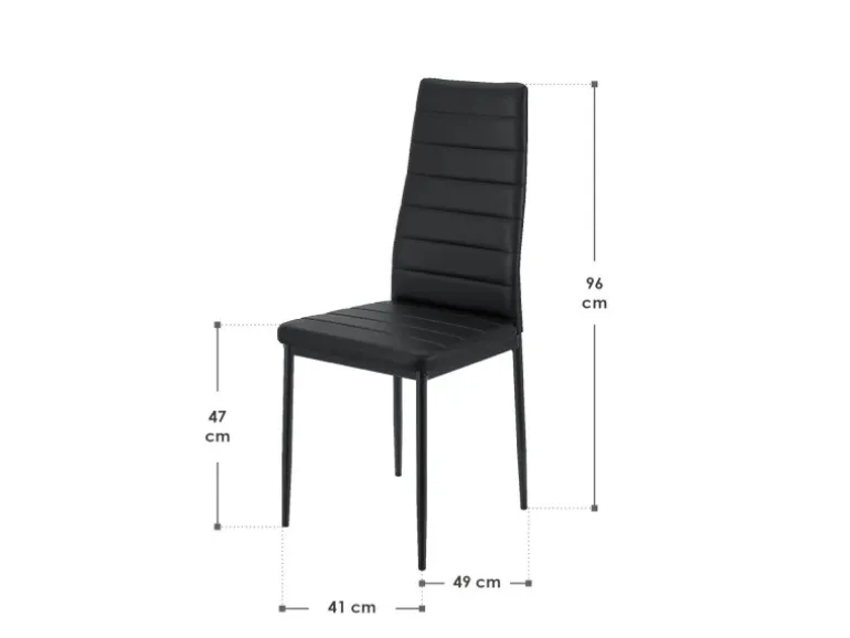 Juskys Esszimmerstuhl Loja 2er Set Schwarz