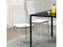 Juskys Esszimmerstuhl Loja 2er Set Weiß