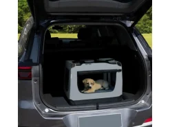 Juskys Faltbare Hundetransportbox Lassie L Dunkelgrau