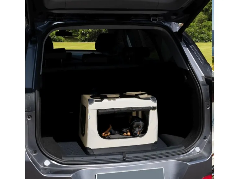 Juskys Faltbare Hundetransportbox Lassie M Beige