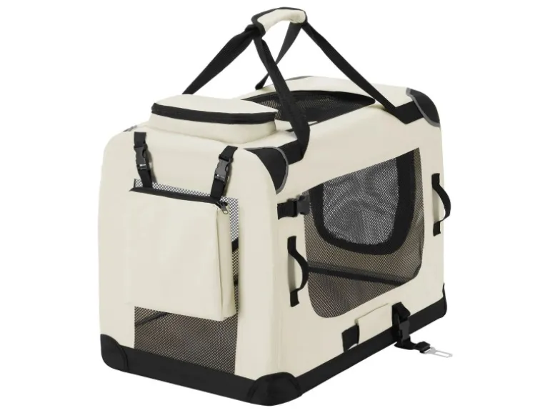 Juskys Faltbare Hundetransportbox Lassie M Beige