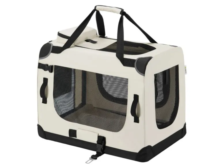 Juskys Faltbare Hundetransportbox Lassie M Beige
