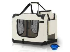 Juskys Faltbare Hundetransportbox Lassie XL Beige