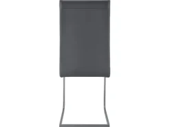 Juskys Freischwinger Stuhl Vegas 2er Set aus Kunstleder Grau