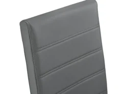 Juskys Freischwinger Stuhl Vegas 2er Set aus Kunstleder Grau