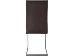 Juskys Freischwinger Stuhl Vegas 2er Set aus Kunstleder Braun