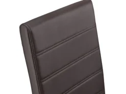 Juskys Freischwinger Stuhl Vegas 2er Set aus Kunstleder Braun