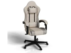 Juskys Gamingstuhl HyperSeat Beige/Hellgrau