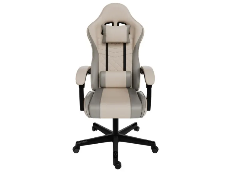 Juskys Gamingstuhl HyperSeat Beige/Hellgrau