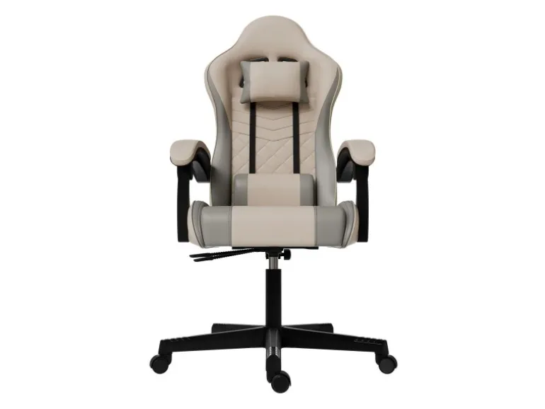 Juskys Gamingstuhl HyperSeat Beige/Hellgrau