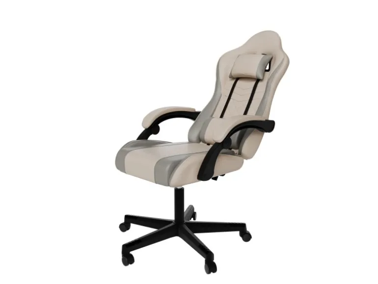 Juskys Gamingstuhl HyperSeat Beige/Hellgrau