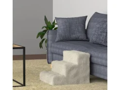Juskys Haustiertreppe Timmy mit 3 Stufen Beige