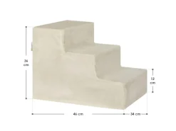 Juskys Haustiertreppe Timmy mit 3 Stufen Beige